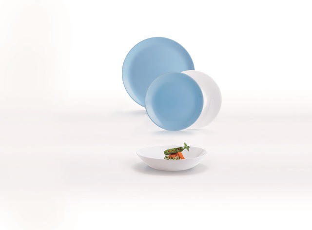 Сервиз за Хранене Luminarc Diwali Син/Бял 18части